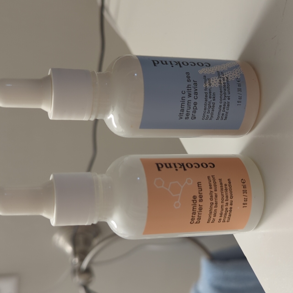 Cocokind serum bundle - ceramide barrier and vitamin c serum w sea grape caviar